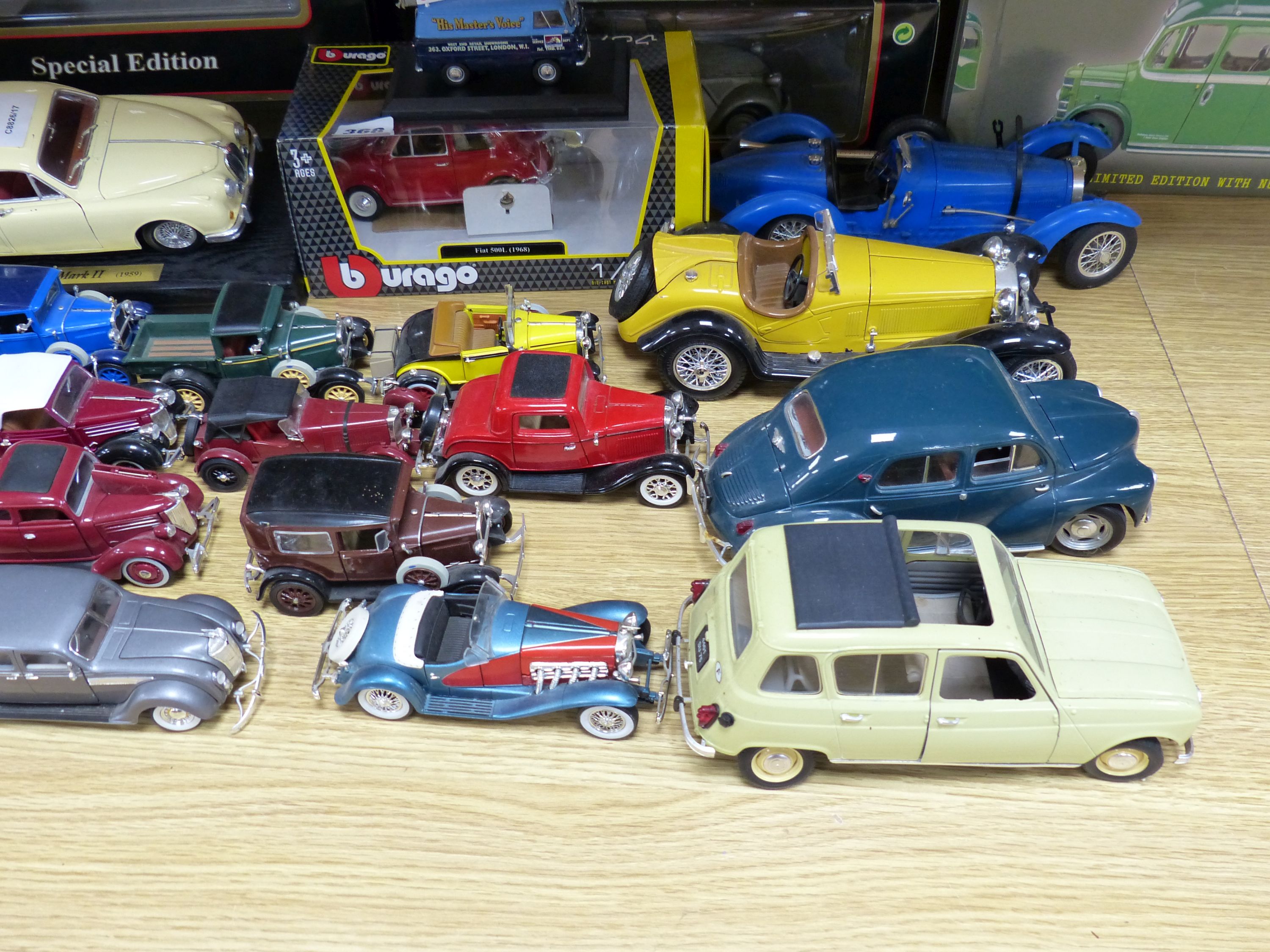 A collection of Solido and other die cast cars etc